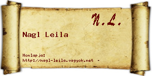 Nagl Leila névjegykártya
